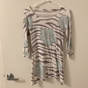 Long sleeve tunic floral shirt